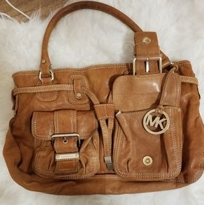 ❣Michael kors Drawstring light brown (tan) leather